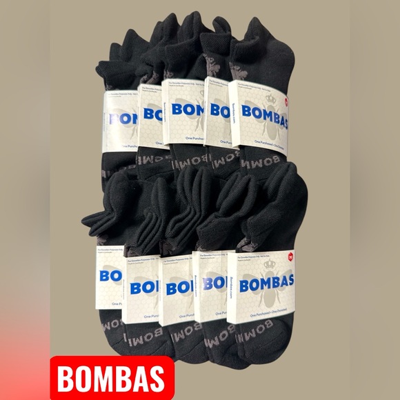 BOMBAS Unisex Black ANKLE ONLY Socks - Picture 1 of 1